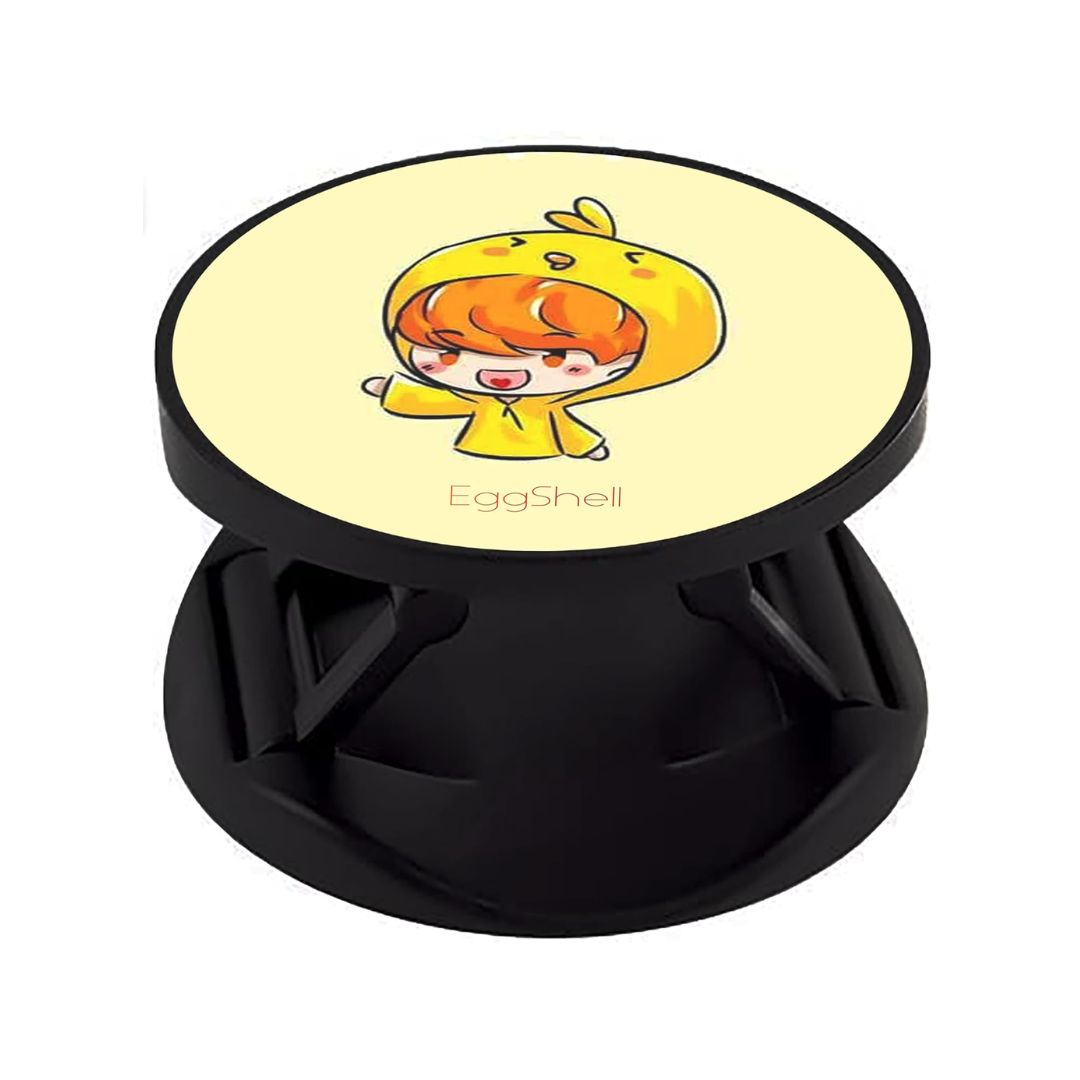 Eggshell Premium Super Matte Phone Grip & Stand | Expandable Mobile Back Holder for Smartphones & Tablets | (BTS Bird Cap Jimmy)