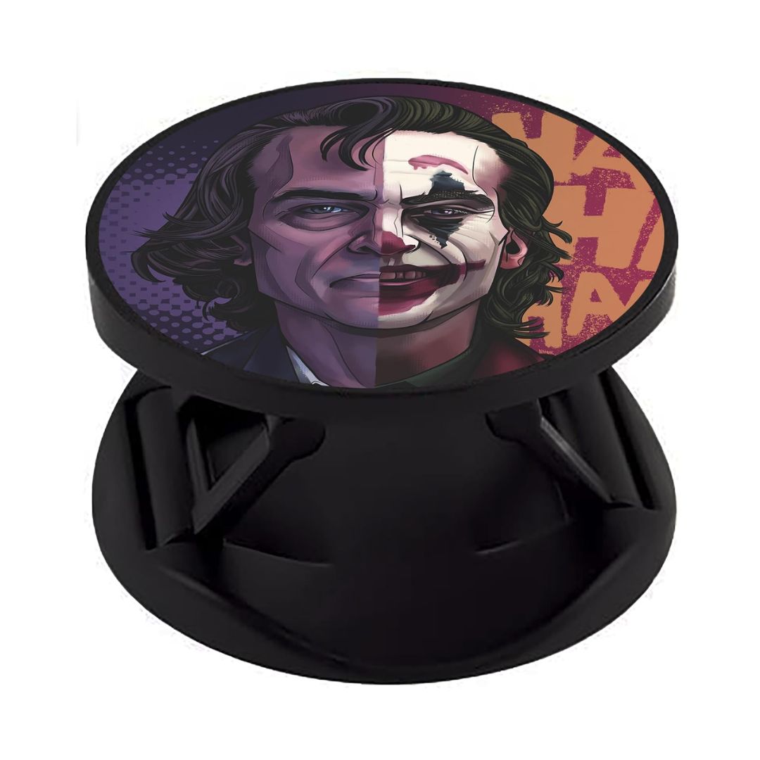 Eggshell Premium Super Matte Phone Grip & Stand | Expandable Mobile Back Holder for Smartphones & Tablets | VAR - Pop - Matt - Anime 1 T (Animated Joker)