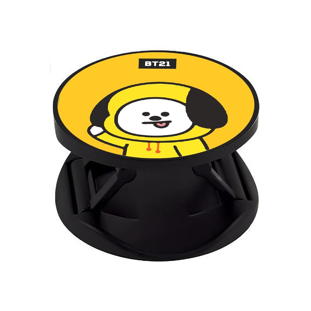 Eggshell Premium Super Matt Finish Effect Mobile Back Holder (Mobile Selfie Finger Grip) with Expanding Stand for All Smartphones & Tablets (Chimmy) (Chimmy)