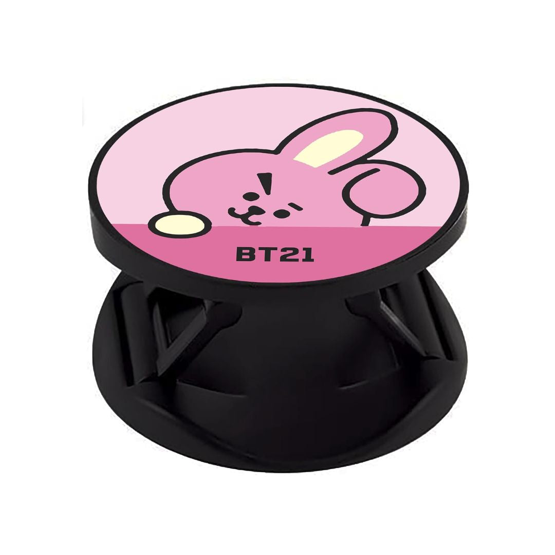 Eggshell Premium Super Matte Phone Grip & Stand | Expandable Mobile Back Holder for Smartphones & Tablets | (BT21 - Confident Chooky)