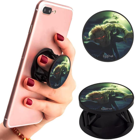 Eggshell Premium Super Matte Phone Grip & Stand | Expandable Mobile Back Holder for Smartphones & Tablets | (Gojo Violated Sukana)