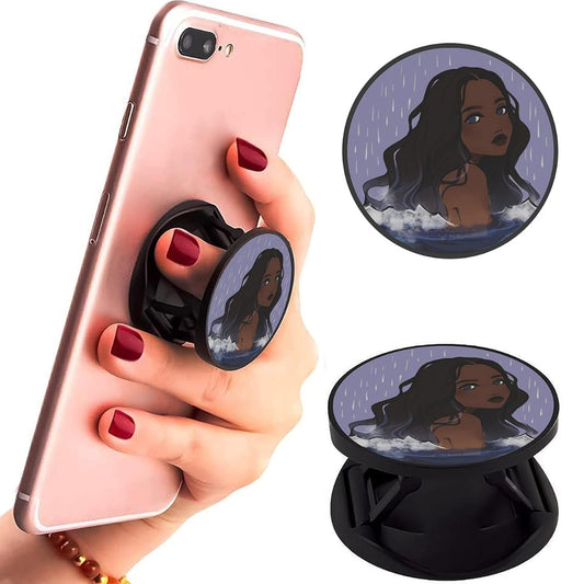 Eggshell Premium Super Matte Phone Grip & Stand | Expandable Mobile Back Holder for Smartphones & Tablets | (Aquarius Horoscope Sign)