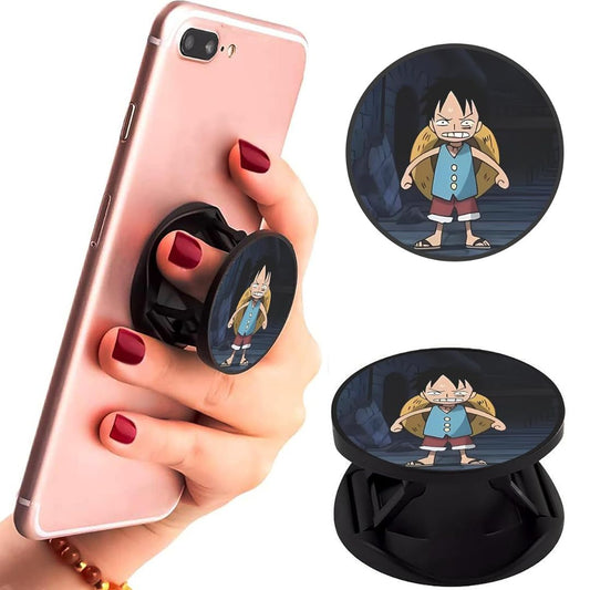 Eggshell Premium Super Matte Phone Grip & Stand | Expandable Mobile Back Holder for Smartphones & Tablets | (Chibi Luffy)