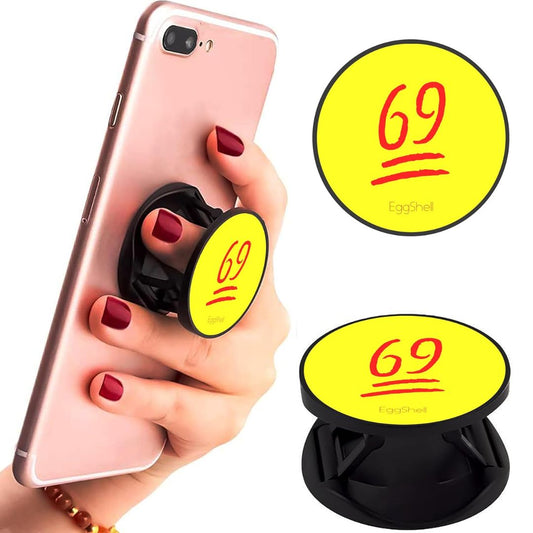 Eggshell Premium Super Matt Finish Effect Mobile Back Holder (Mobile Selfie Finger Grip) with Expanding Stand for All Smartphones & Tablets (69)