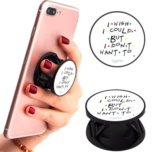 Eggshell Premium Super Matt Finish Effect Mobile Back Holder (Mobile Selfie Finger Grip) with Expanding Stand for All Smartphones & Tablets | (F.R.I.E.N.D.S)