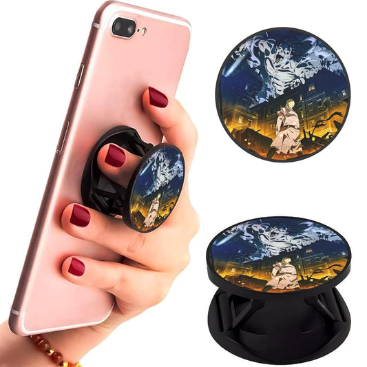 Eggshell Premium Super Matte Phone Grip & Stand | Expandable Mobile Back Holder for Smartphones & Tablets | (AOT Attack Titan on Reiner)