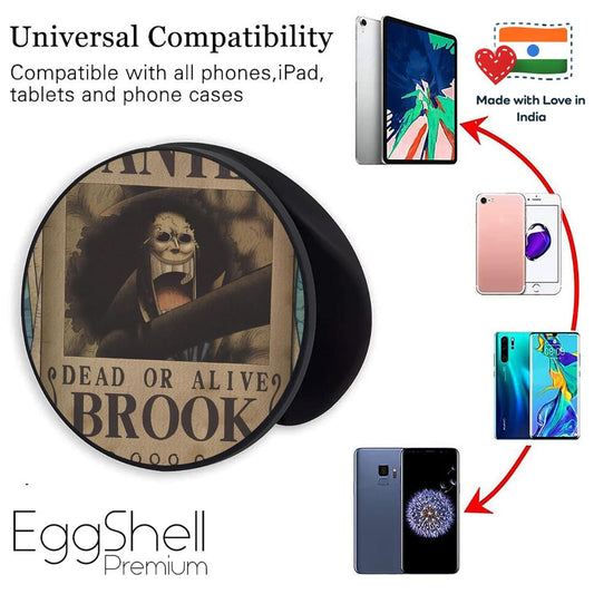 Eggshell Premium Super Matte Phone Grip & Stand | Expandable Mobile Back Holder for Smartphones & Tablets | (Brook Bounty)