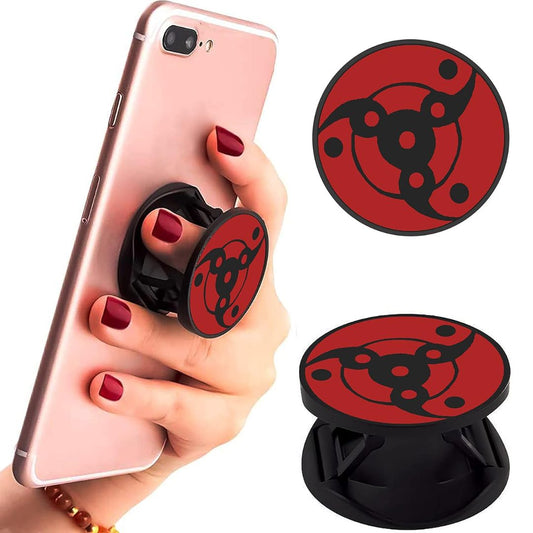 Eggshell Premium Super Matt Finish Effect Mobile Back Holder (Mobile Selfie Finger Grip) with Expanding Stand for All Smartphones & Tablets (Fugaku's Mangekyo Sharingan)