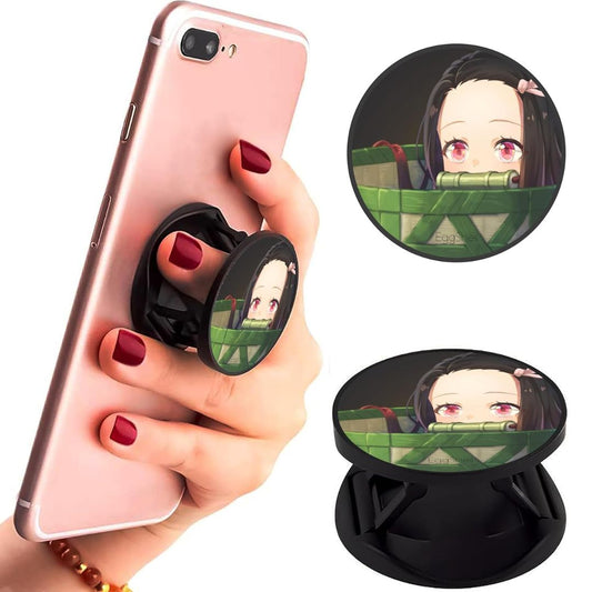 Eggshell Premium Super Matte Phone Grip & Stand | Expandable Mobile Back Holder for Smartphones & Tablets | (Cute Kid nezuko Kamado Demon Slayer)