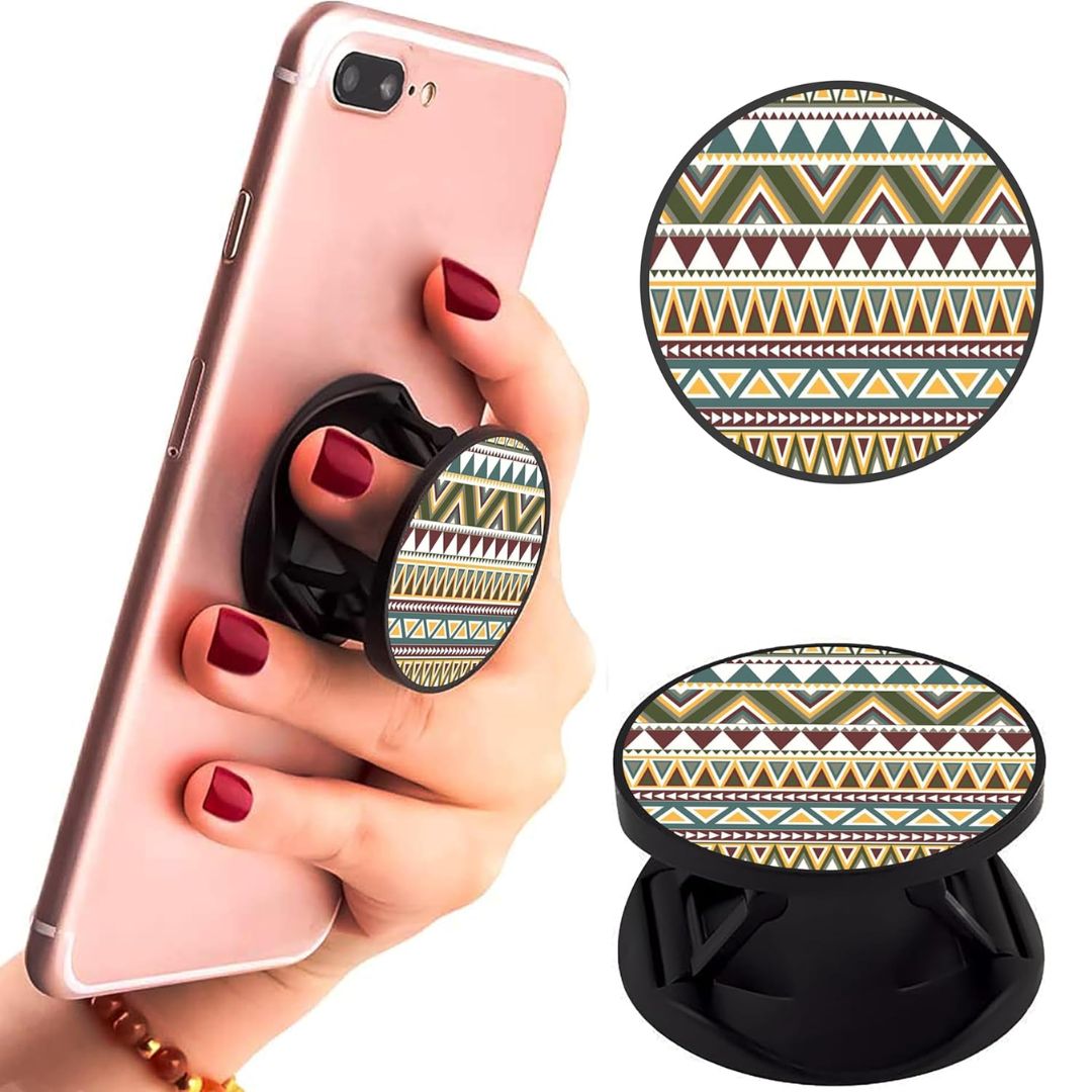 Eggshell Premium Super Matte Phone Grip & Stand | Expandable Mobile Back Holder for Smartphones & Tablets | (Abstract Design)