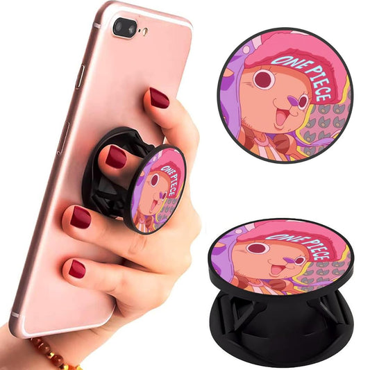 Eggshell Premium Super Matte Phone Grip & Stand | Expandable Mobile Back Holder for Smartphones & Tablets | (One Piece Chopper)