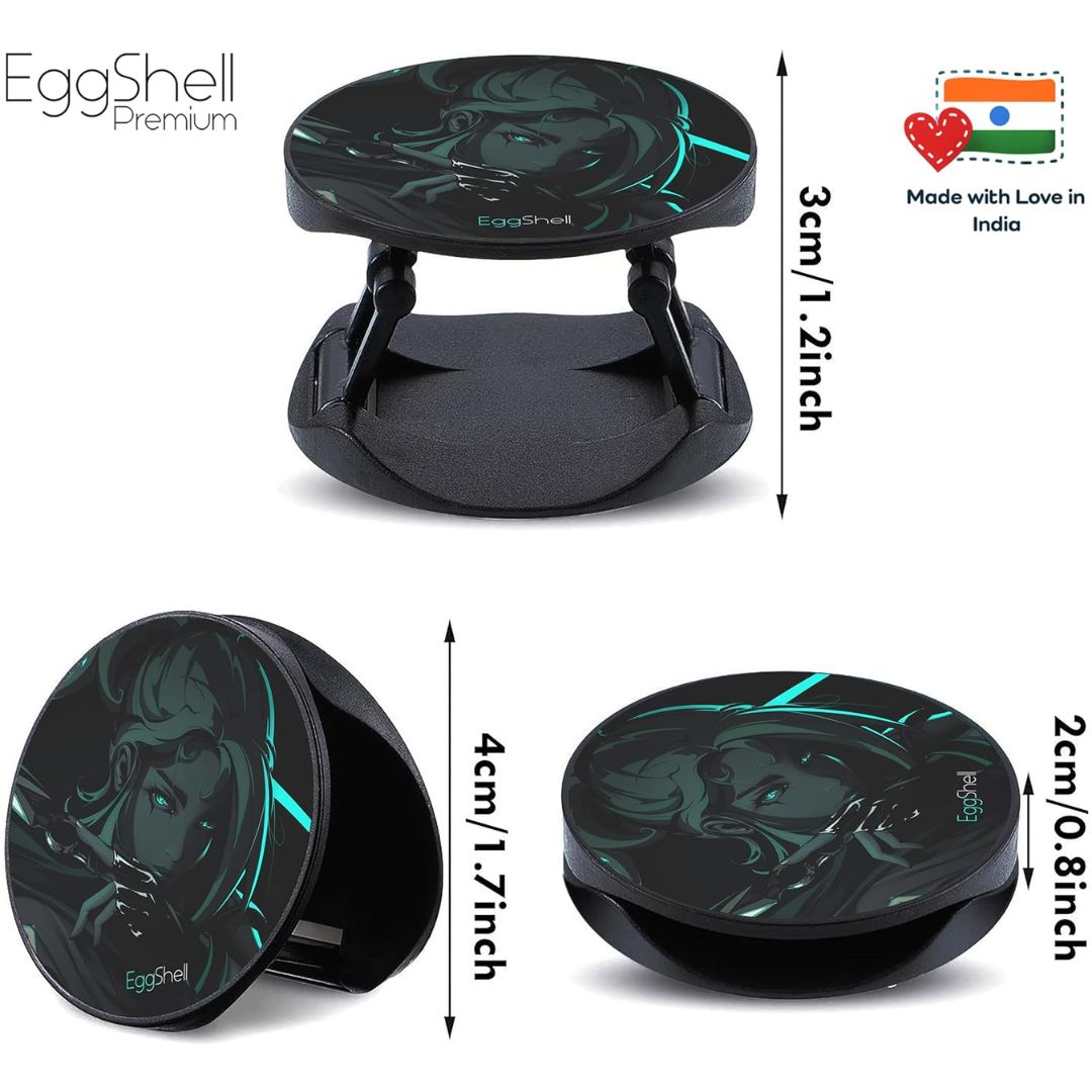 Eggshell Premium Super Matte Phone Grip & Stand | Expandable Mobile Back Holder for Smartphones & Tablets | (Jett from Valorent)