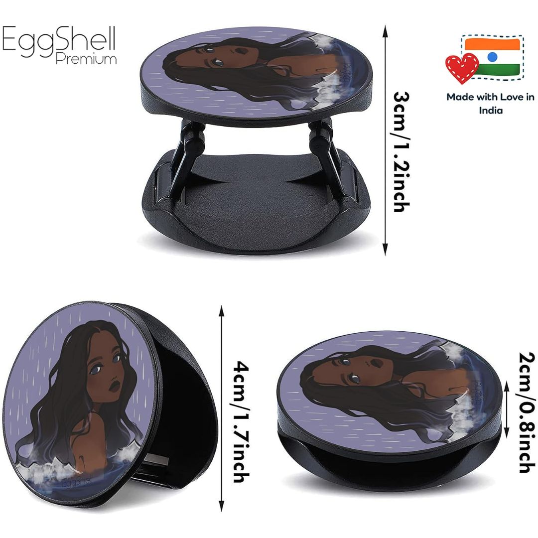 Eggshell Premium Super Matte Phone Grip & Stand | Expandable Mobile Back Holder for Smartphones & Tablets | (Aquarius Horoscope Sign)