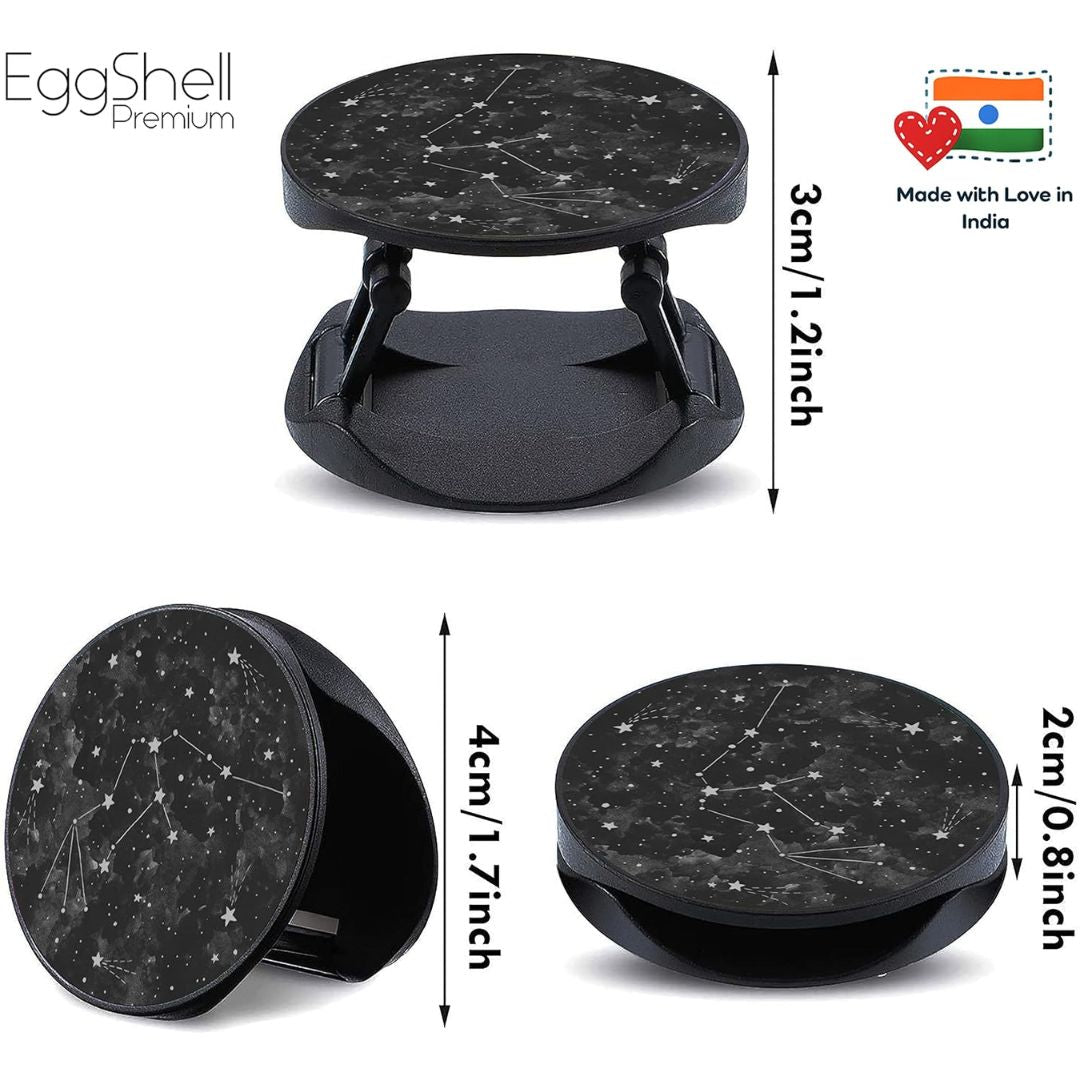 Eggshell Premium Super Matte Phone Grip & Stand | Expandable Mobile Back Holder for Smartphones & Tablets | (Aquarius)