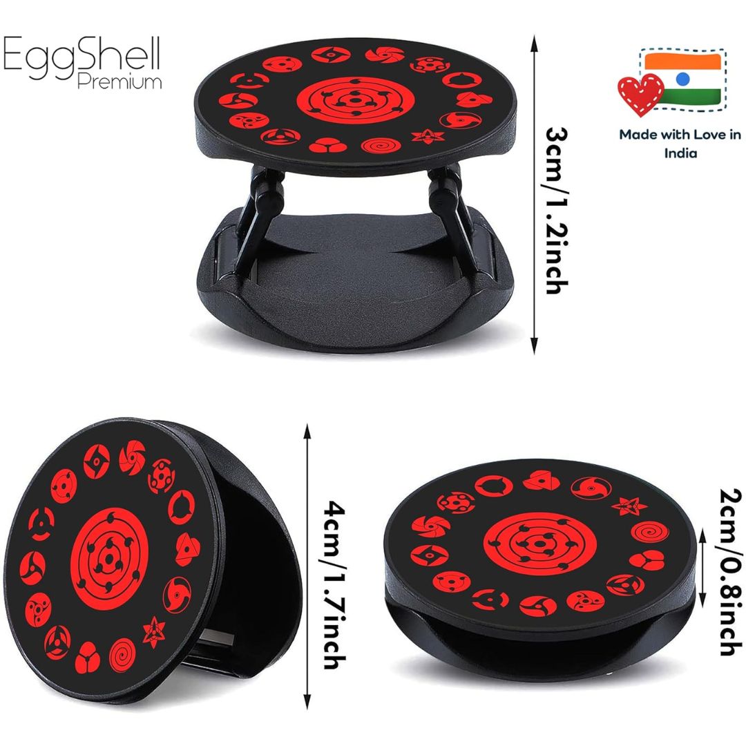 Eggshell Premium Super Matte Phone Grip & Stand | Expandable Mobile Back Holder for Smartphones & Tablets | (All Sharingans in Naruto)