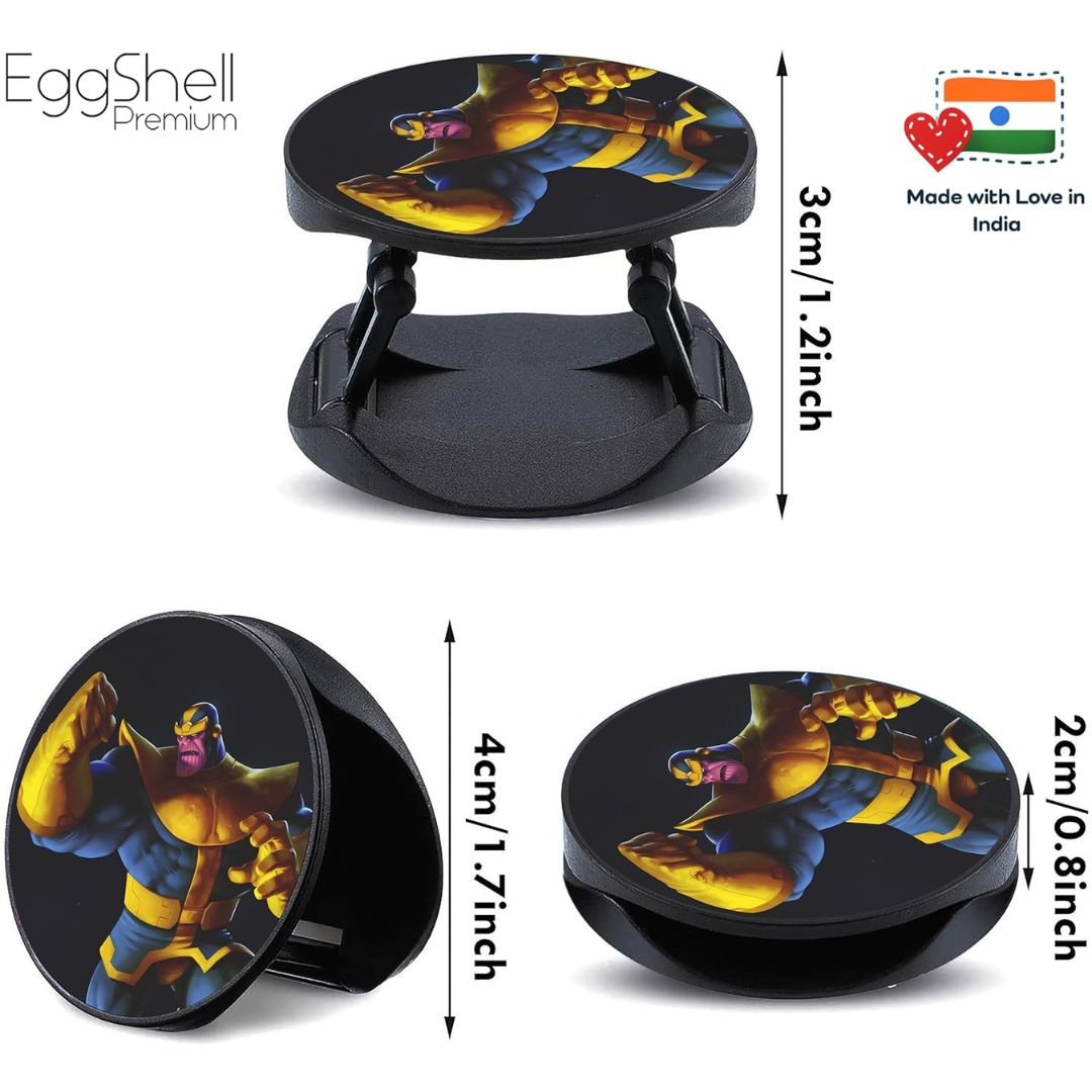 Eggshell Premium Super Matte Phone Grip & Stand | Expandable Mobile Back Holder for Smartphones & Tablets | (Comic Thanos)