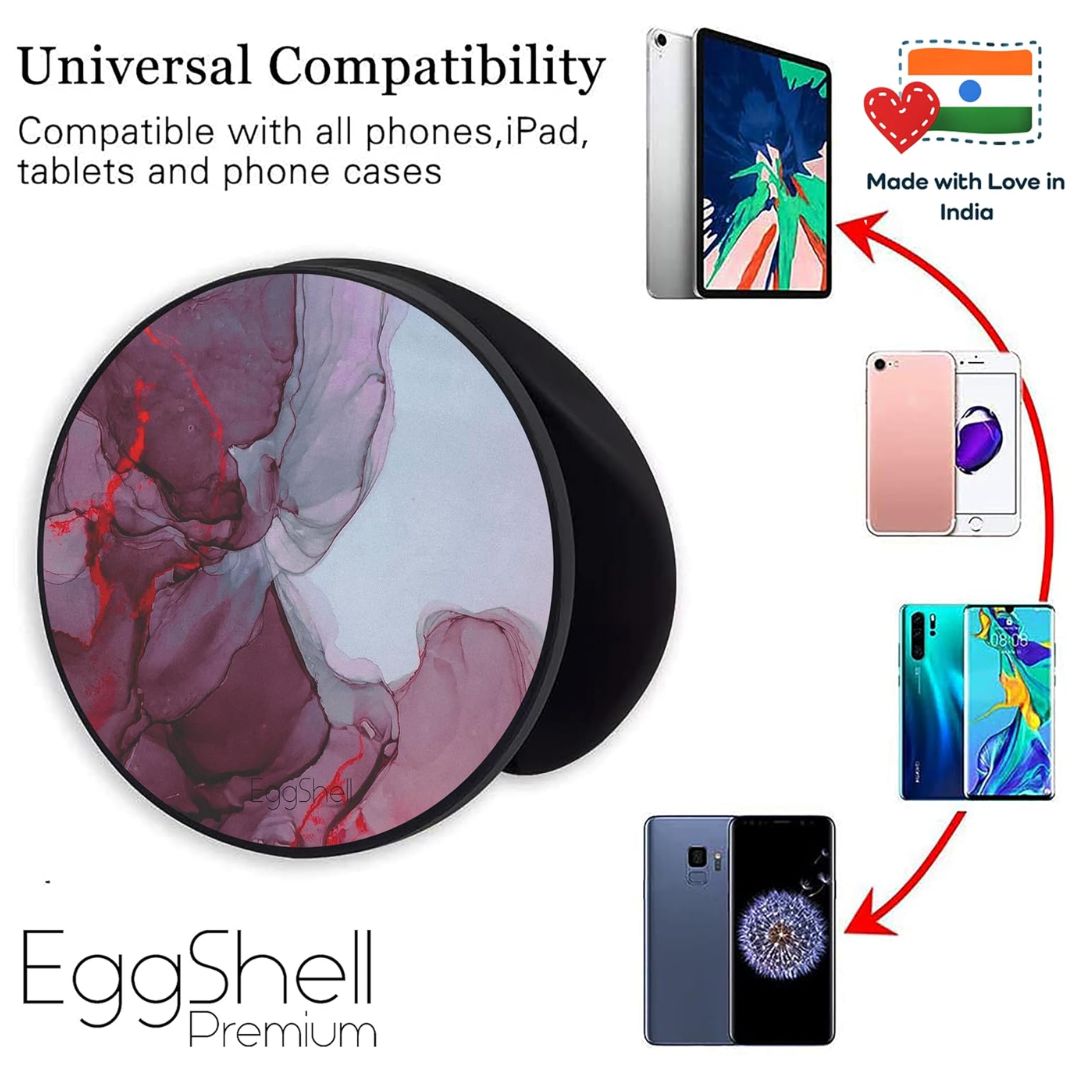 Eggshell Premium Super Matte Phone Grip & Stand | Expandable Mobile Back Holder for Smartphones & Tablets | (Abstract Design)
