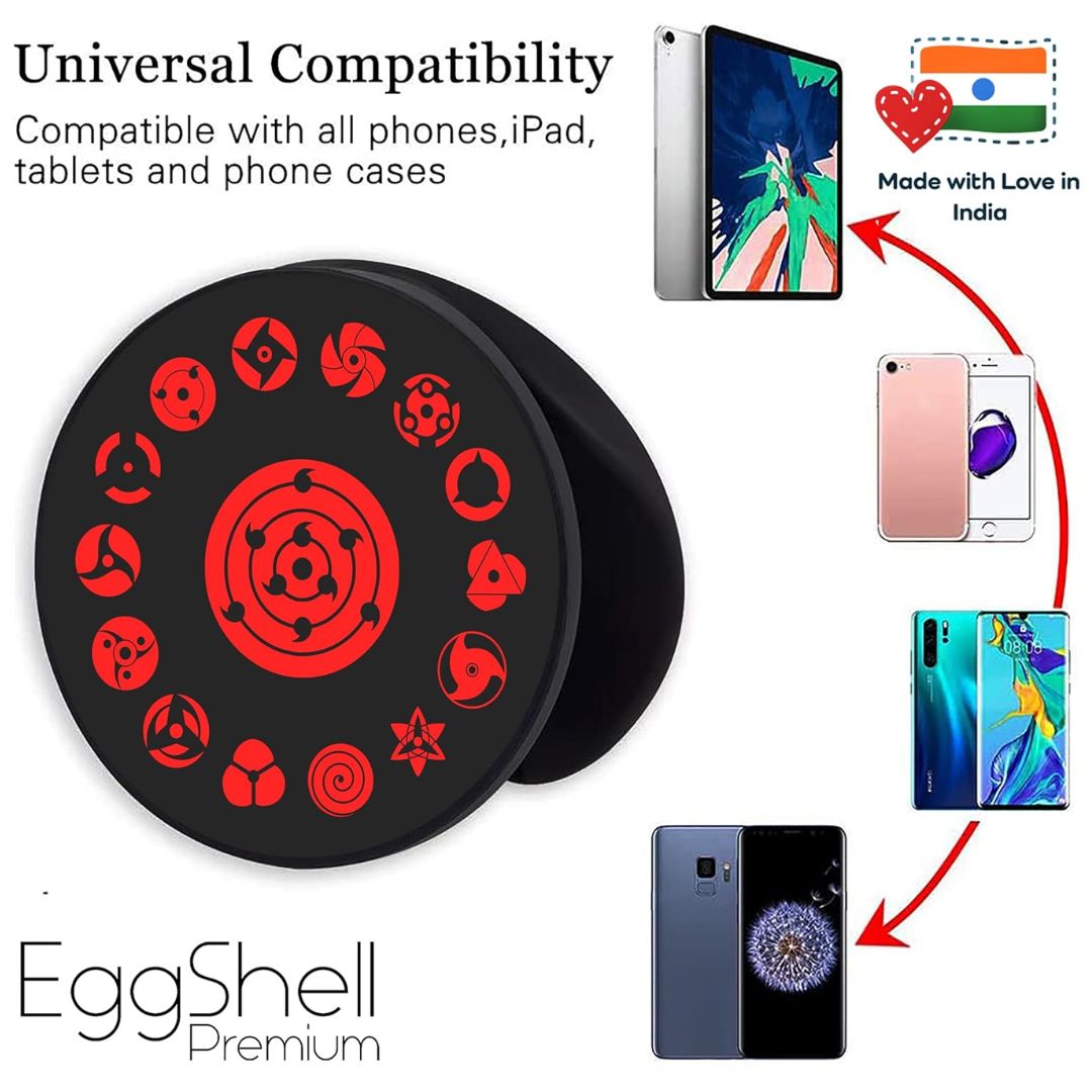 Eggshell Premium Super Matte Phone Grip & Stand | Expandable Mobile Back Holder for Smartphones & Tablets | (All Sharingans in Naruto)