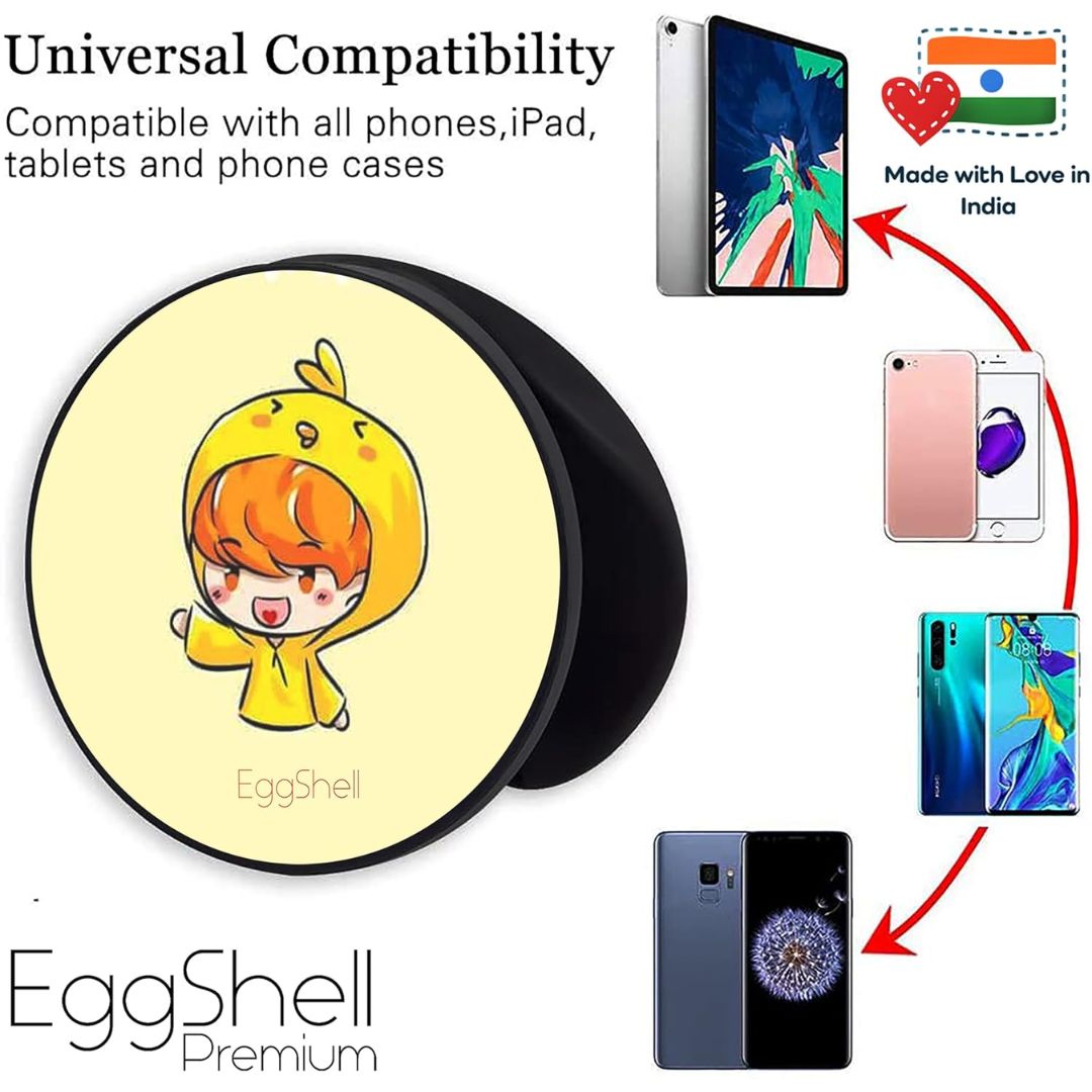 Eggshell Premium Super Matte Phone Grip & Stand | Expandable Mobile Back Holder for Smartphones & Tablets | (BTS Bird Cap Jimmy)