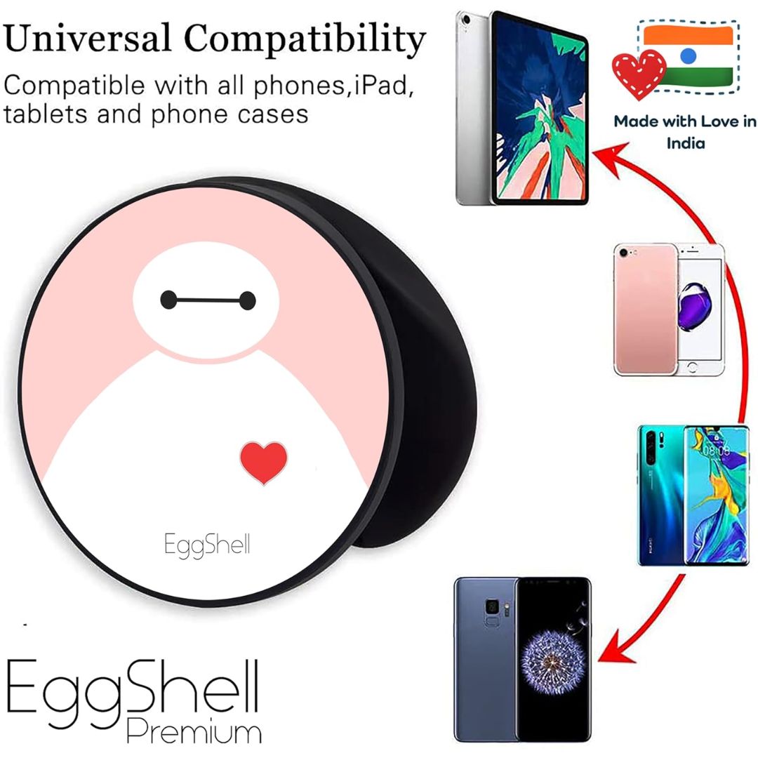 Eggshell Premium Super Matte Phone Grip & Stand | Expandable Mobile Back Holder for Smartphones & Tablets | (Baymax)