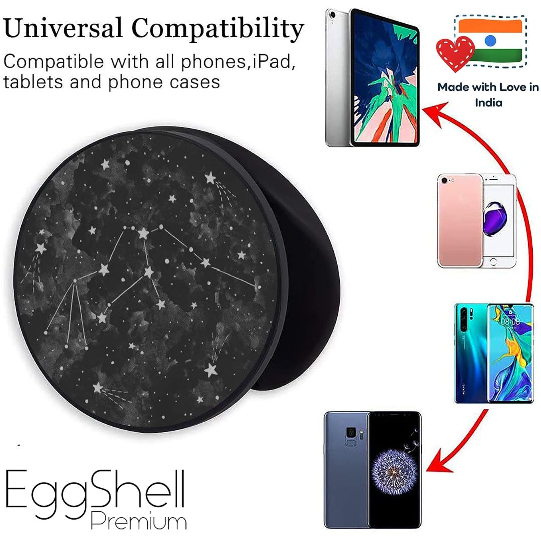 Eggshell Premium Super Matte Phone Grip & Stand | Expandable Mobile Back Holder for Smartphones & Tablets | (Aquarius)