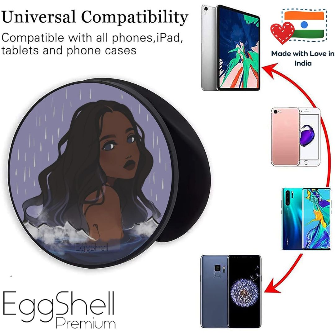 Eggshell Premium Super Matte Phone Grip & Stand | Expandable Mobile Back Holder for Smartphones & Tablets | (Aquarius Horoscope Sign)