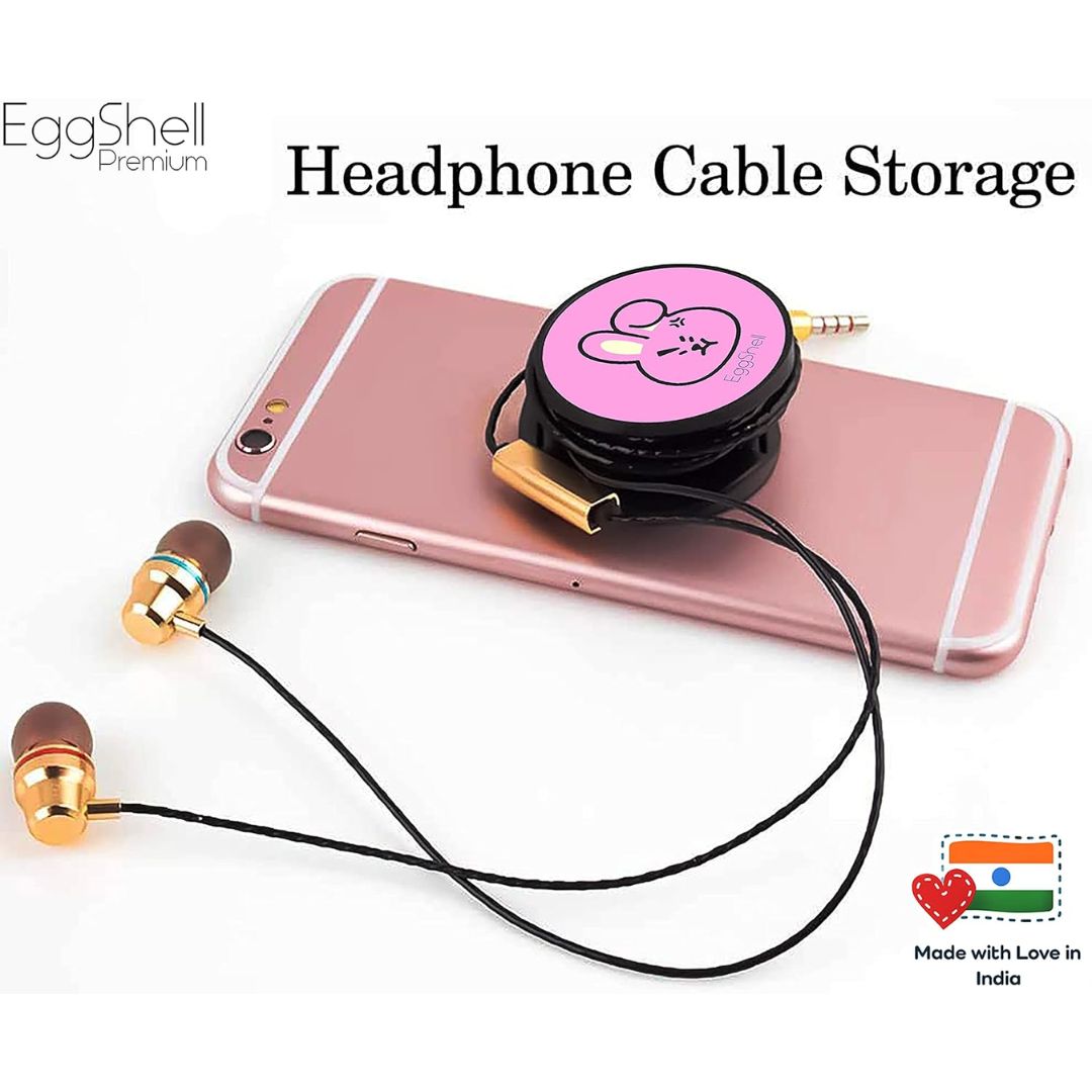 Eggshell Premium Super Matt Finish Effect Mobile Back Holder (Mobile Selfie Finger Grip) with Expanding Stand for All Smartphones & Tablets | (BT21 - Angry Chooky)
