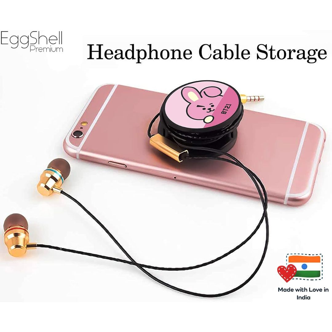 Eggshell Premium Super Matte Phone Grip & Stand | Expandable Mobile Back Holder for Smartphones & Tablets | (BT21 - Confident Chooky)