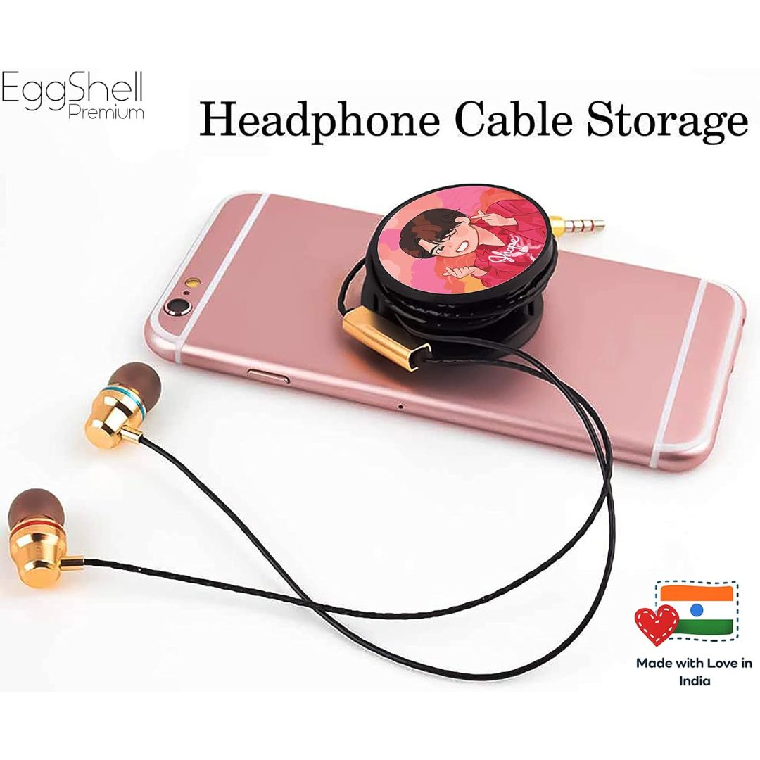 Eggshell Premium Super Matte Phone Grip & Stand | Expandable Mobile Back Holder for Smartphones & Tablets | (BTS - Animated J Hope)