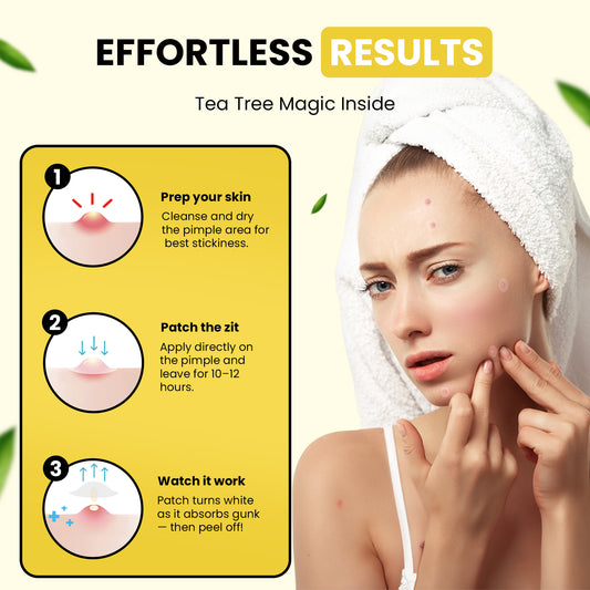 TheraSkin 72 Acne Pimple Patches Infused with Tea Tree Oils, Hydrocolloid Waterproof Patches with 0.5% Salicylic Acid | Korean Formula | Absorbs Pimple Overnight