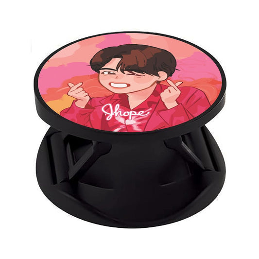 Eggshell Premium Super Matte Phone Grip & Stand | Expandable Mobile Back Holder for Smartphones & Tablets | (BTS - Animated J Hope)