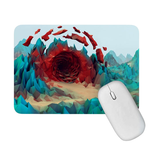 Artich Designer Gaming Mouse Pad for Office Laptop/Computer with Super Soft Non-Slip Rubber Base and Lycra Cloth Surface for Silky Touch Rectangle (Magma Tunnel in Chills Abstract)