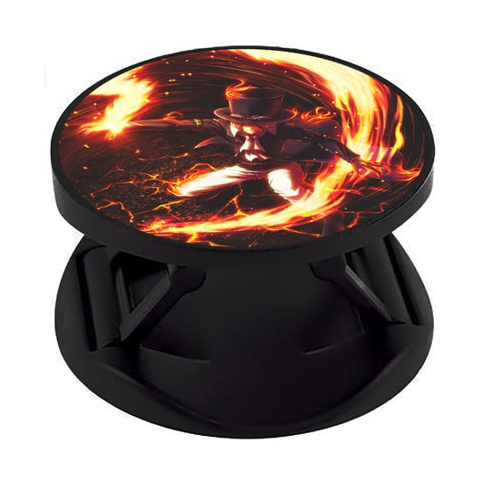Eggshell Premium Super Matte Phone Grip & Stand | Expandable Mobile Back Holder for Smartphones & Tablets | (Flame Dragon Sabo)