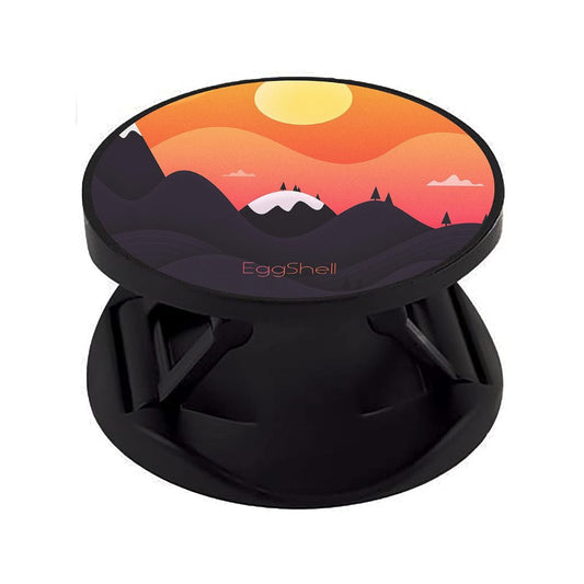 Eggshell Premium Super Matt Finish Effect Mobile Back Holder (Mobile Selfie Finger Grip) with Expanding Stand for All Smartphones & Tablets | (at The Dawn)