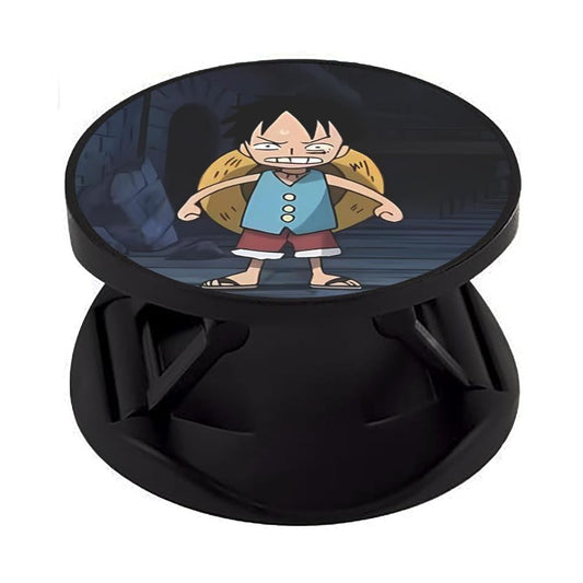 Eggshell Premium Super Matte Phone Grip & Stand | Expandable Mobile Back Holder for Smartphones & Tablets | (Chibi Luffy)