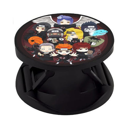 Eggshell Premium Super Matte Phone Grip & Stand | Expandable Mobile Back Holder for Smartphones & Tablets | (Chibi Akatsuki Group)