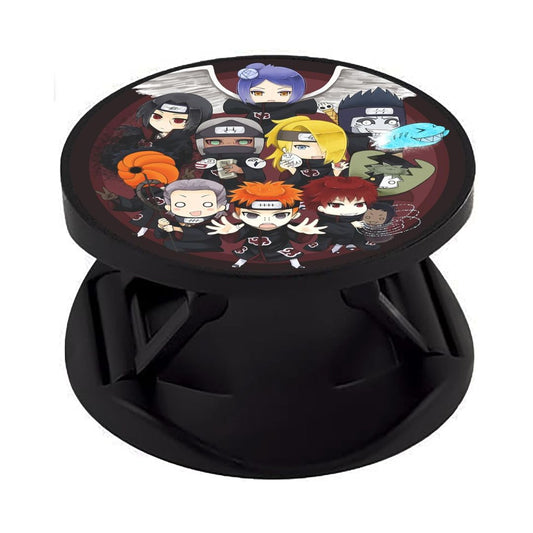 Eggshell Premium Super Matte Phone Grip & Stand | Expandable Mobile Back Holder for Smartphones & Tablets | (Chibi Akatsuki Group)