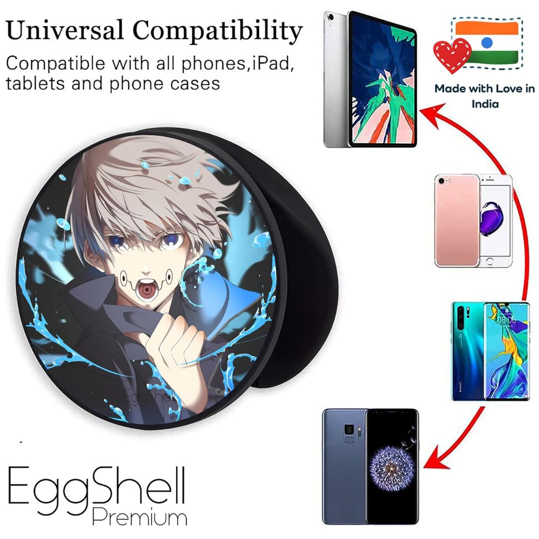 Eggshell Premium Super Matte Phone Grip & Stand | Expandable Mobile Back Holder for Smartphones & Tablets | (JJK Inumaki Toge Curse Speech)