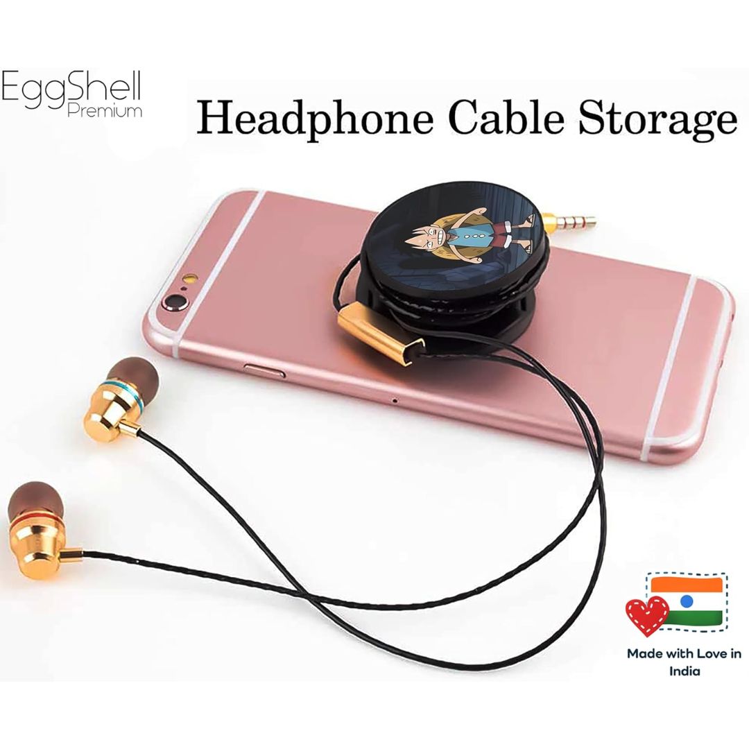 Eggshell Premium Super Matte Phone Grip & Stand | Expandable Mobile Back Holder for Smartphones & Tablets | (Chibi Luffy)