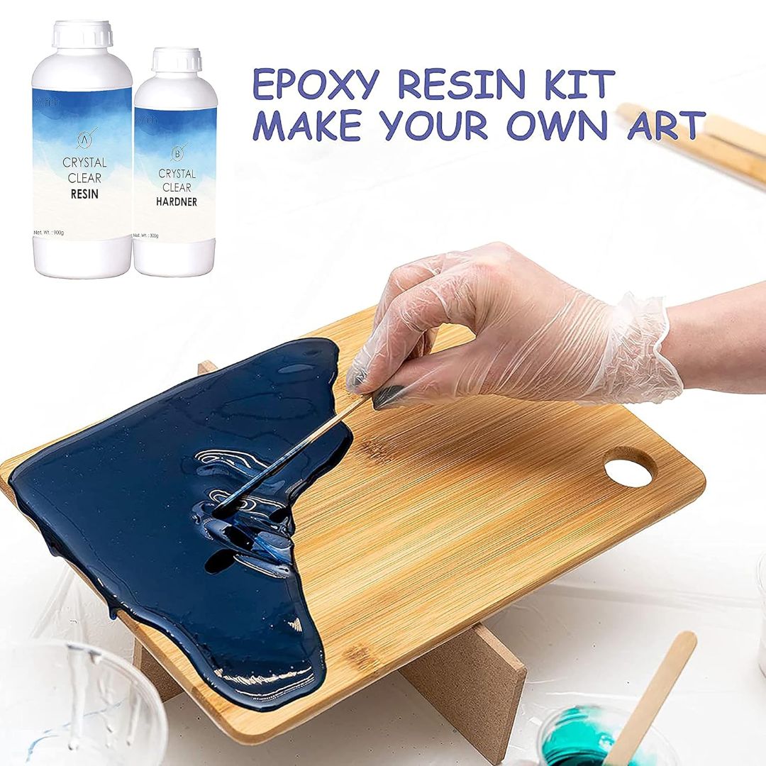 Artich Epoxy Resin Art Kit Crystal Clear Epoxy Resin And Hardener high gloss finish, non-toxic, UV Resistant (300ml)